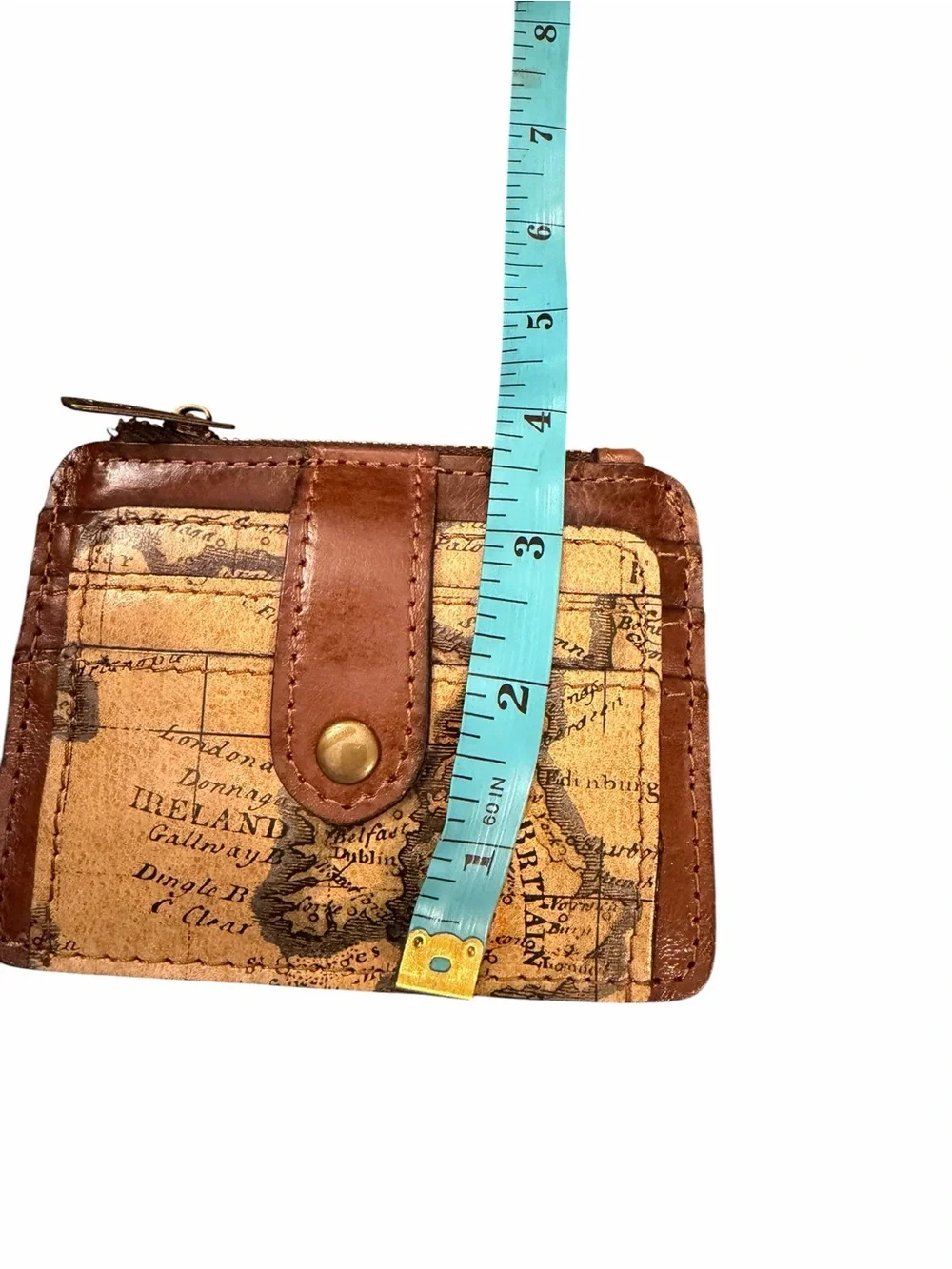 Patricia Nash Leather Handbag & 2- Credit Card Wallet Gift Set NEW European Map